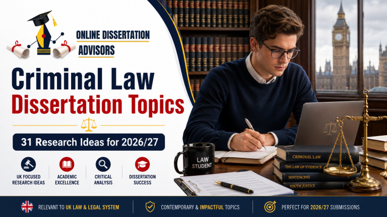 Criminal Law Dissertation Topics 31 Research Ideas for 2026-2027
