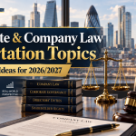 Corporate & Company Law Dissertation Topics 40 Research Ideas for 2026-2027
