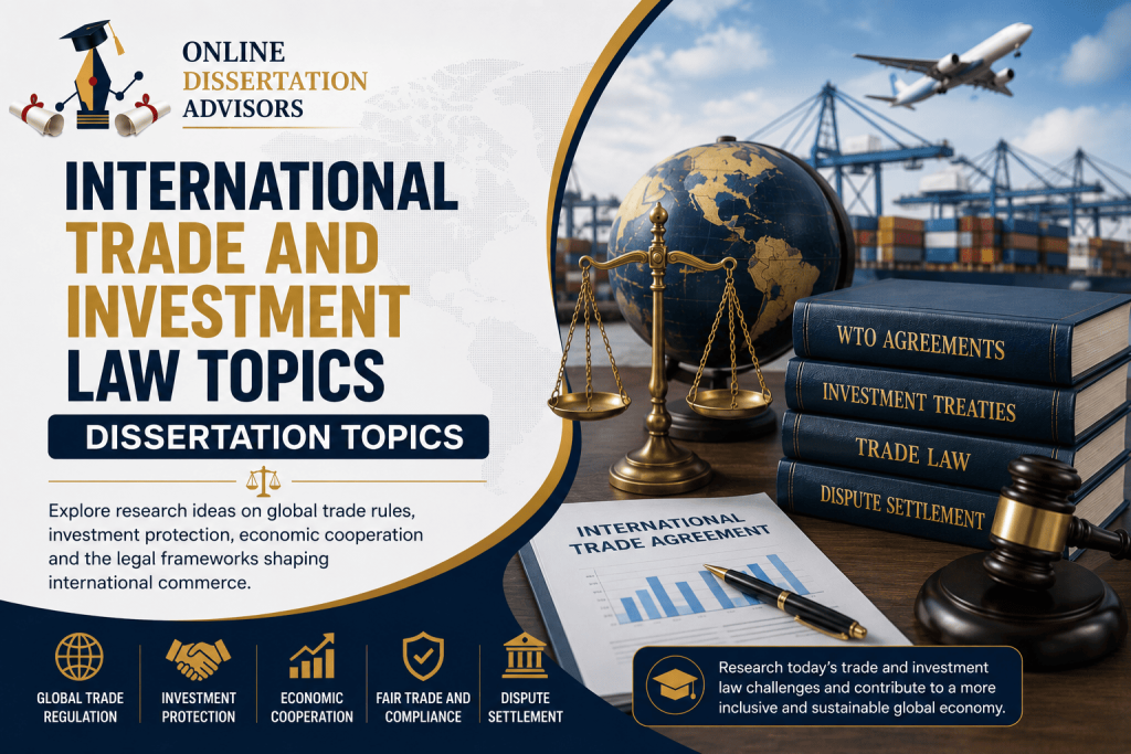 International Law Dissertation Topics: 45 Research Ideas for 2026-27 11 International Trade and Investment Law Topics